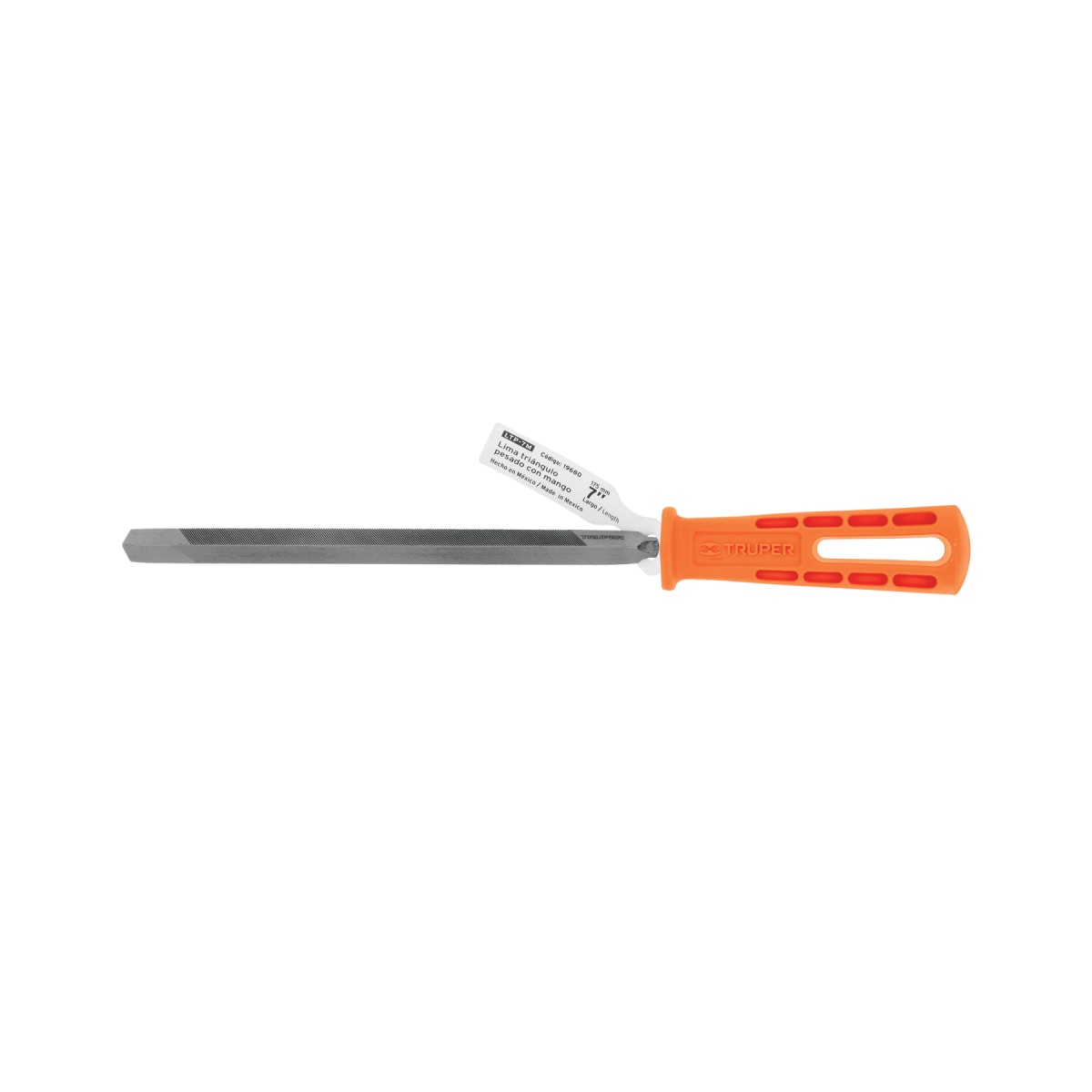 Lima triangulo pesado 7´´ con mango, Truper5
