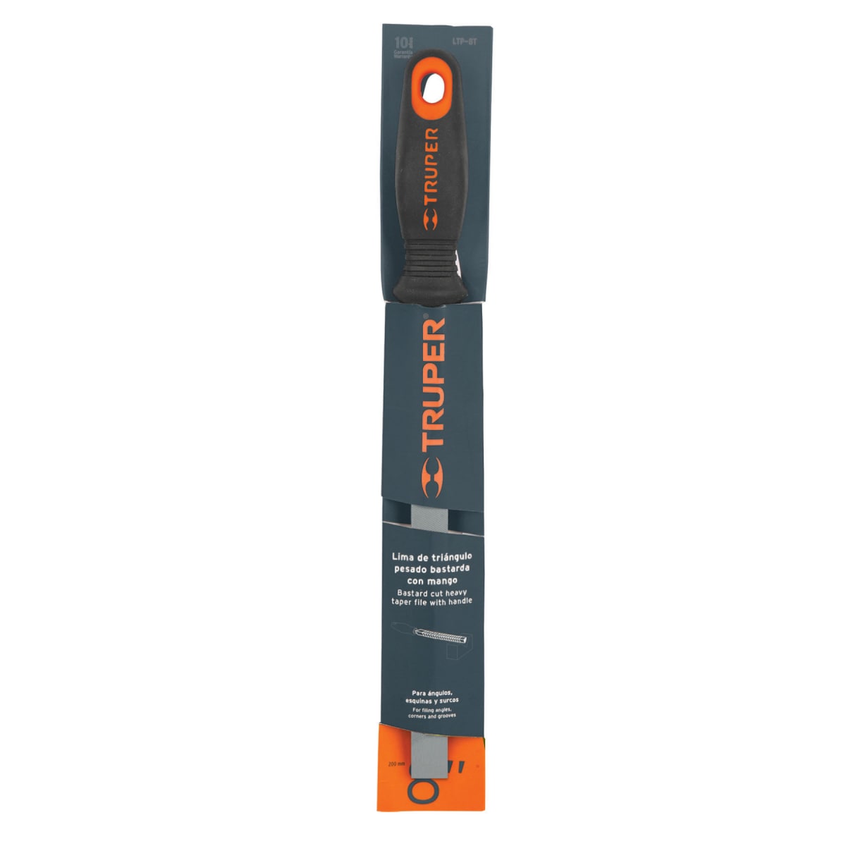 Lima triángulo pesado 8´´ con mango doble inyección, Truper5