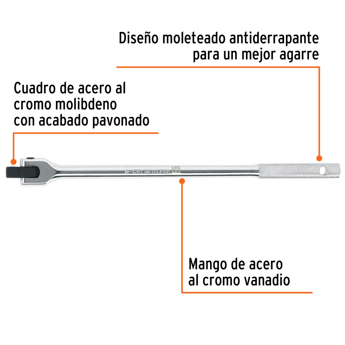 Palanca articulada de 15'' encastre 1/2'' Truper2