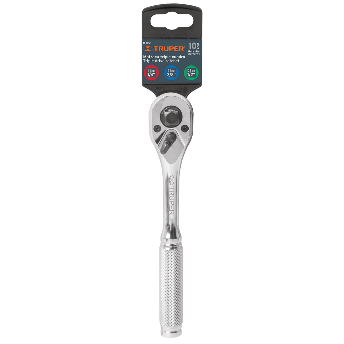 Ratchet triple encastre 1/4