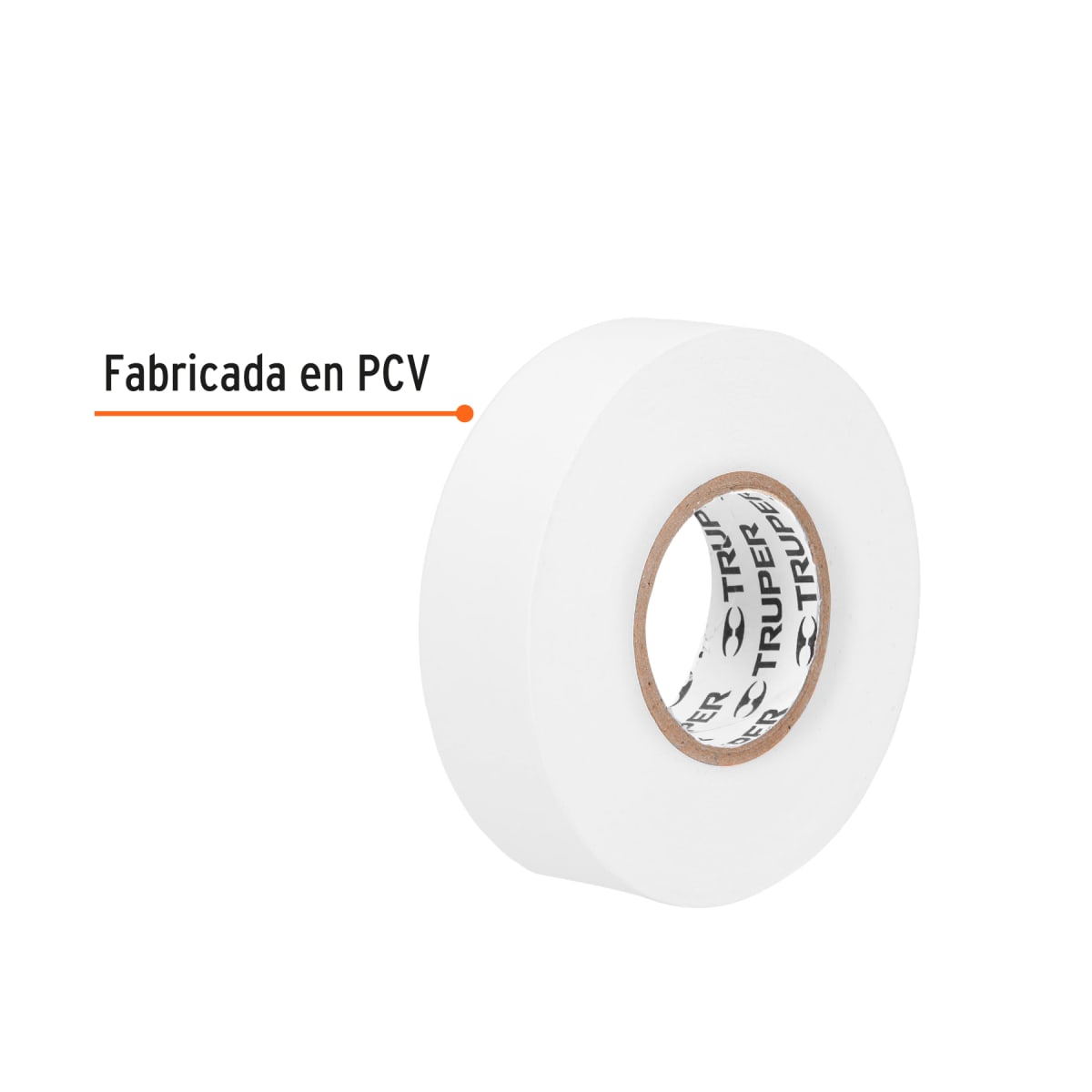 Cinta aislante de 18 m x 19 mm. blanca. truper3