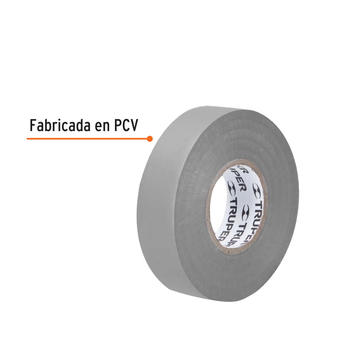 Cinta aislante de 18 m x 19 mm, gris, Truper3