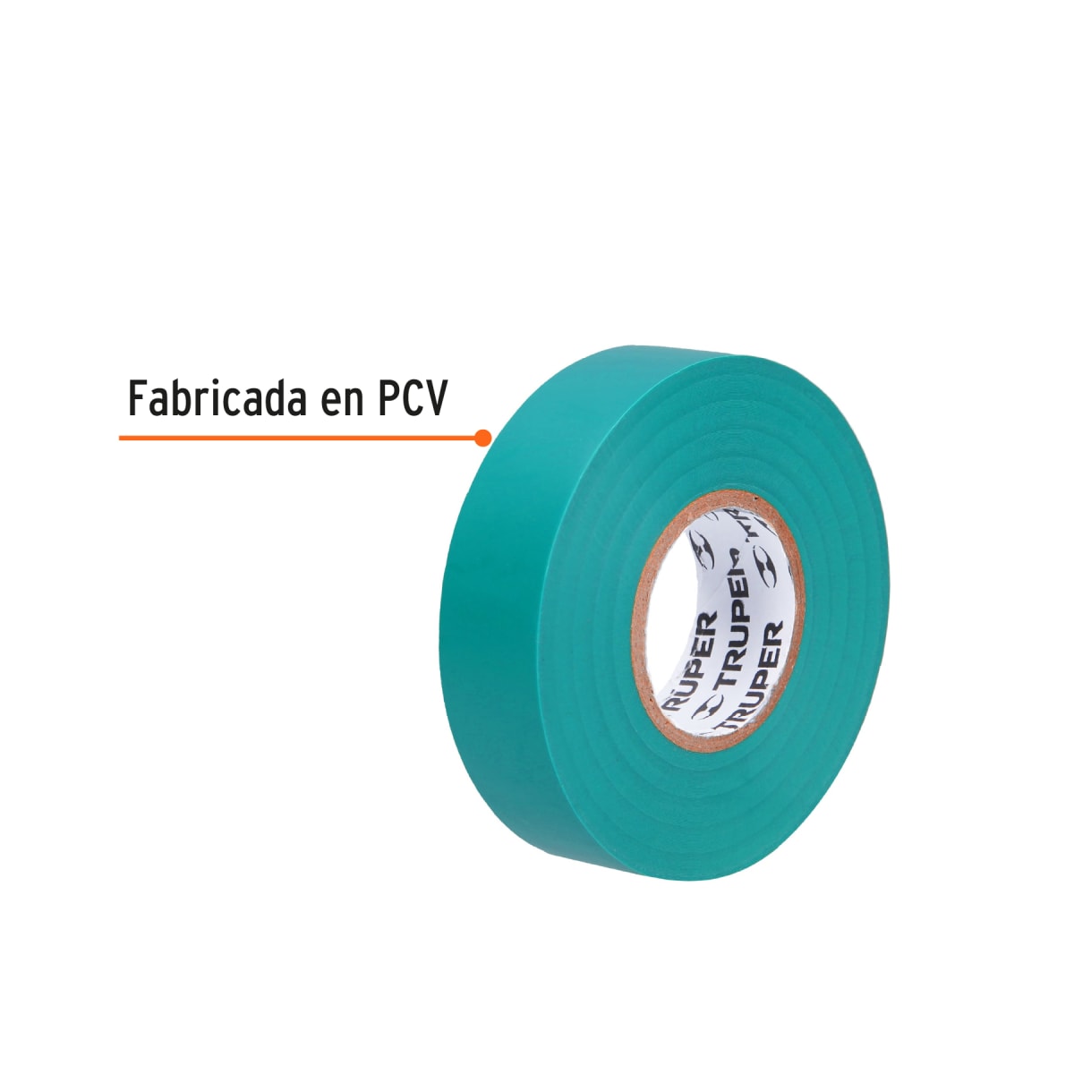 Cinta aislante de 18 m x 19 mm, verde, Truper2