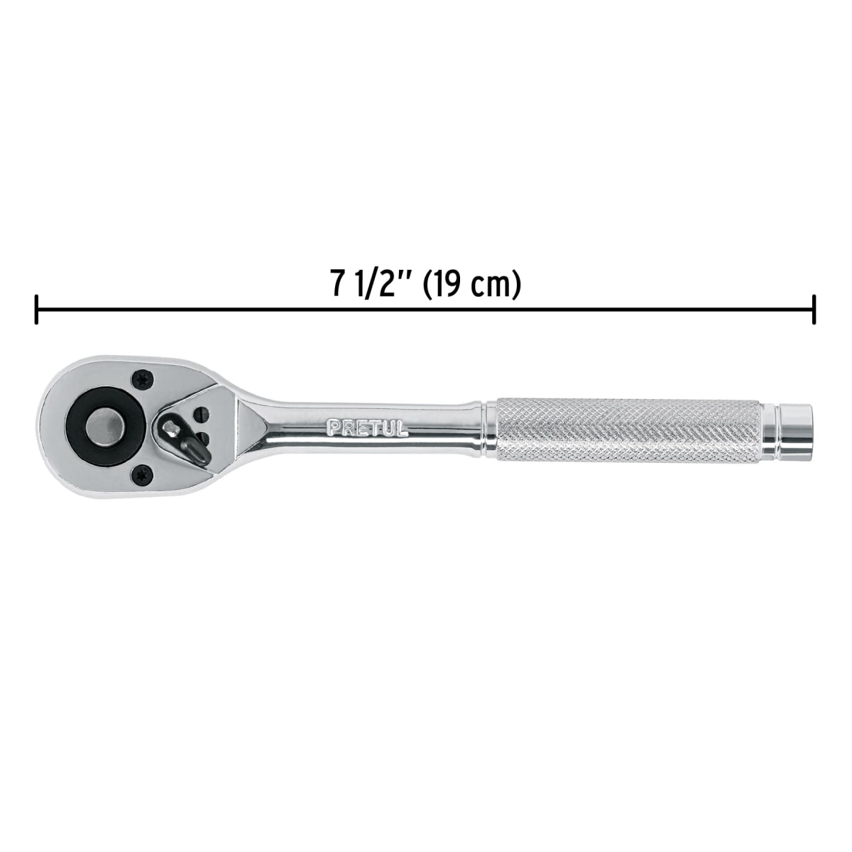 Ratchet encastre 3/8´´ cabeza de pera liberación rápida, Pretul3