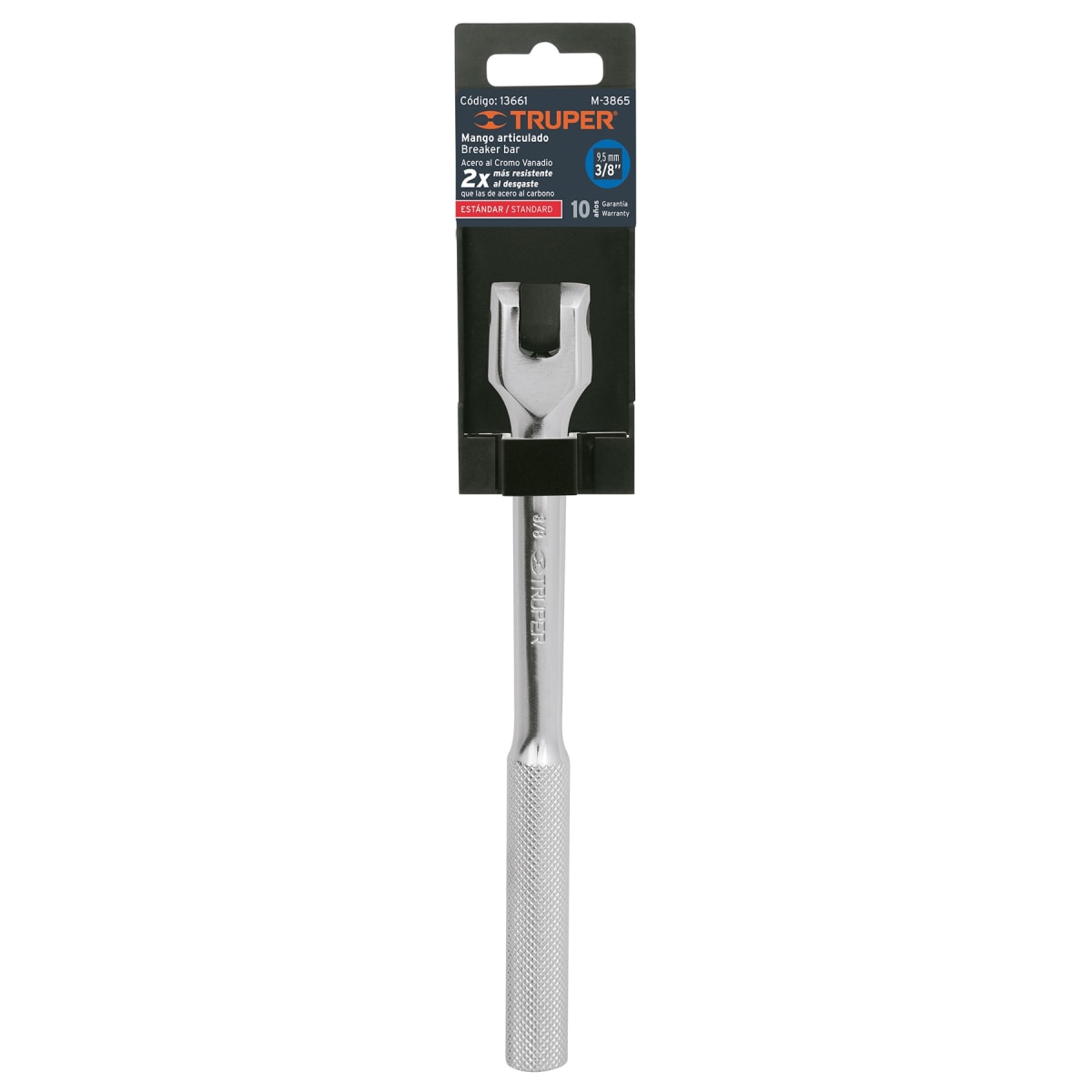 Mango articulado de 7 1/2'' x 13 mm para dados cuadro 3/84