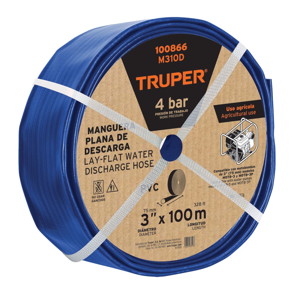 Rollo de manguera plana de 3