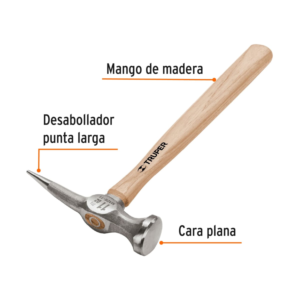 Martillo planchador punta larga Truper2