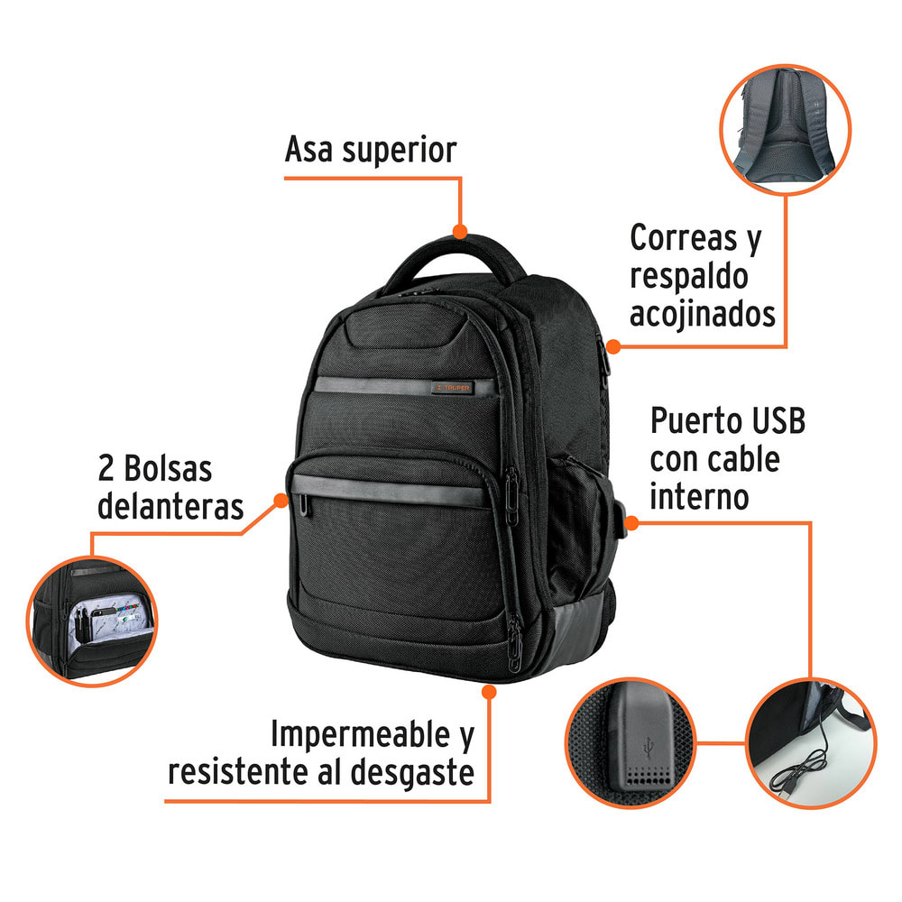 Combo Taladro 600w + 100 brocas y puntas + Mochila Truper6