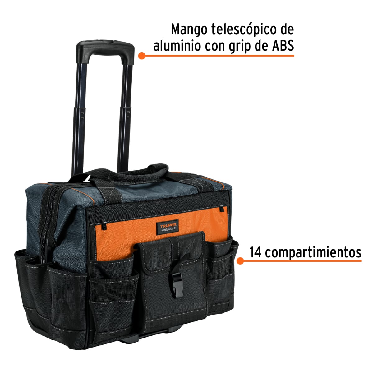Maleta Portaherramientas de 22´´ con ruedas Truper2