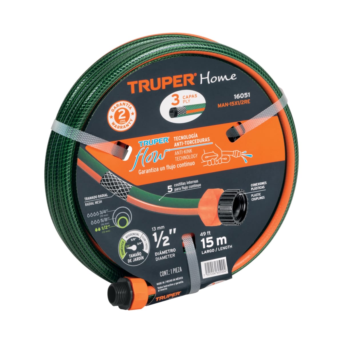 Hidrolavadora Eléctrica 1500PSI + Manguera 15m Truper + Shampu + Silicona7