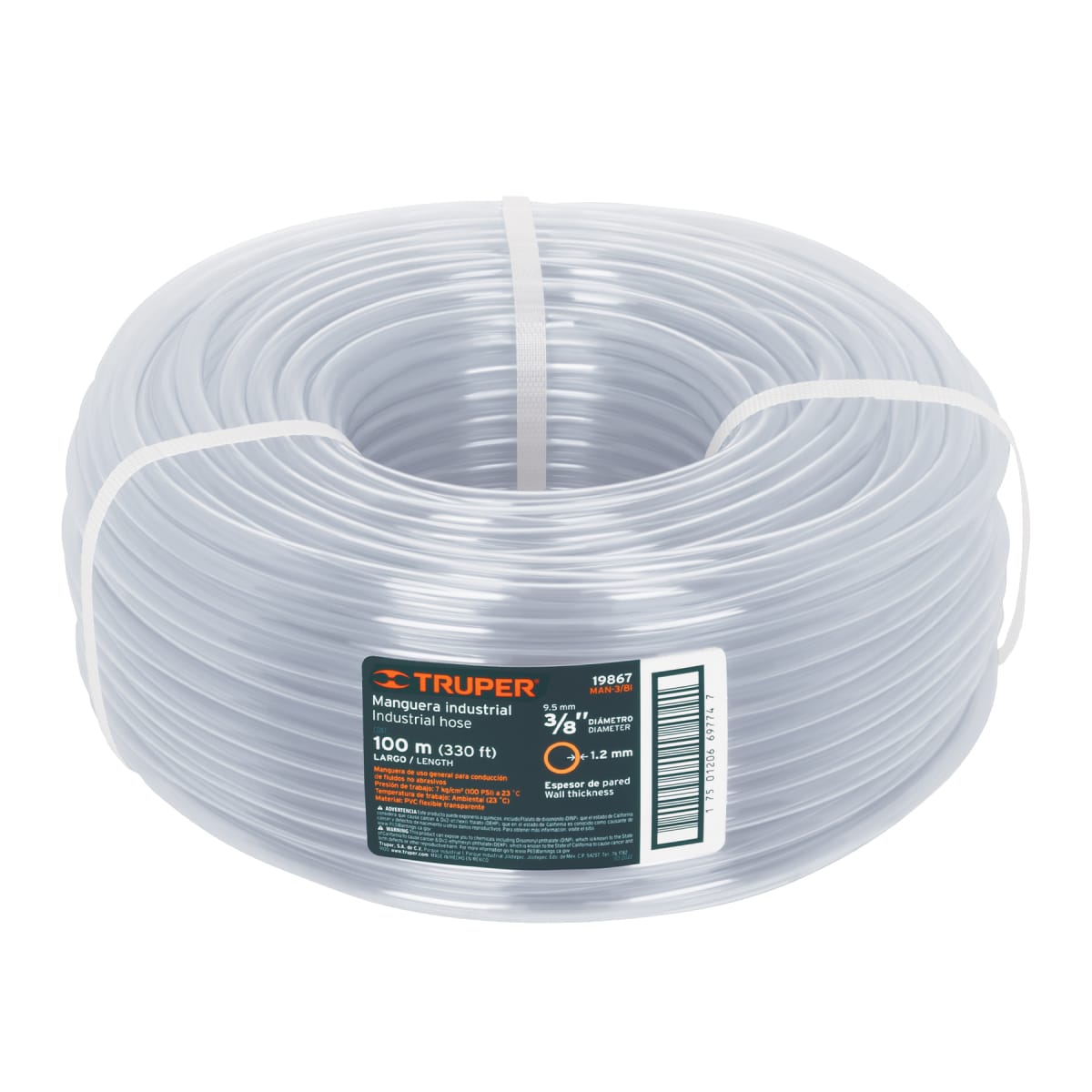 Manguera 3/8´´ industrial en rollo de 100 m, Truper1
