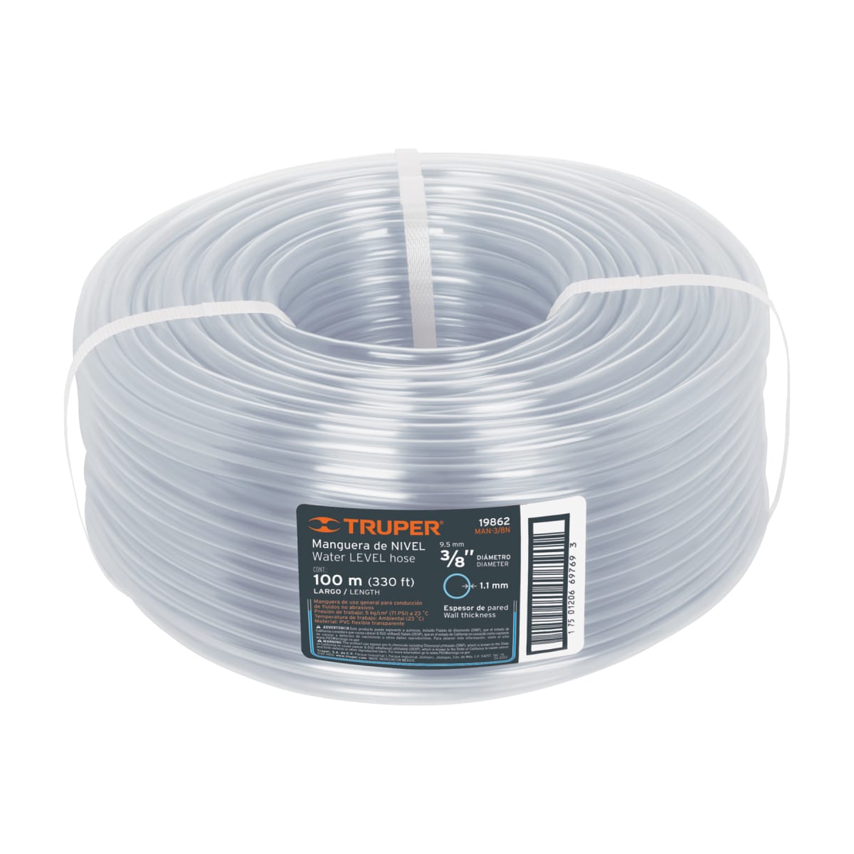 Manguera 3/8'' de nivel en rollo de 100 m Truper1