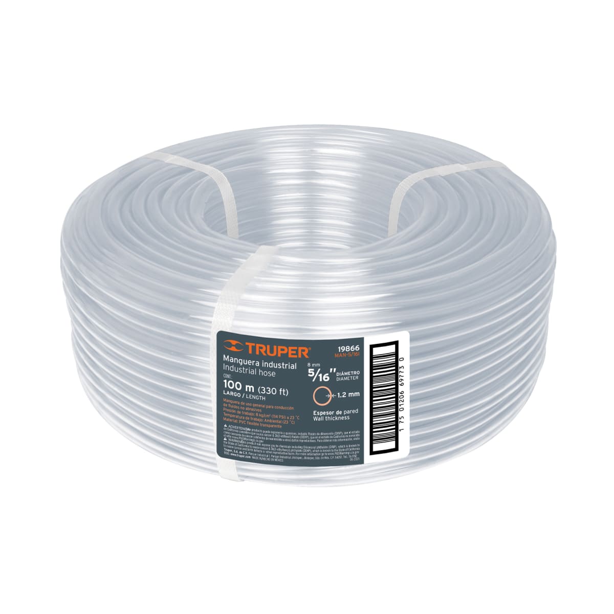 Manguera industrial de nivel 5/16 rollo por 100 metros Truper2