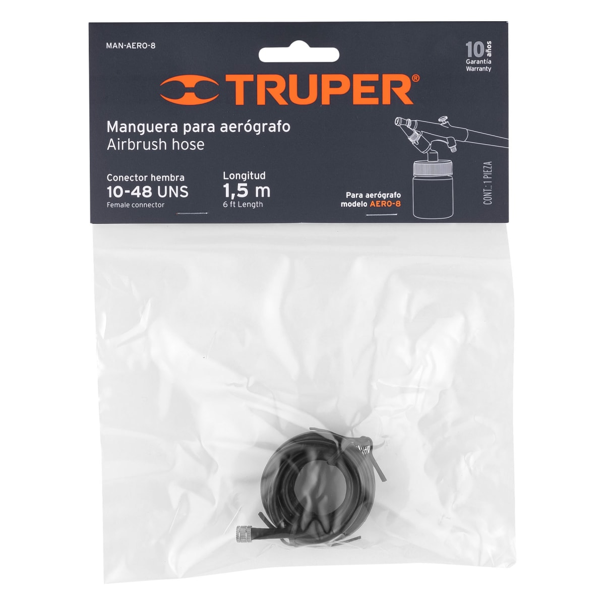 Manguera de repuesto para aerógrafo AERO-8, Truper3
