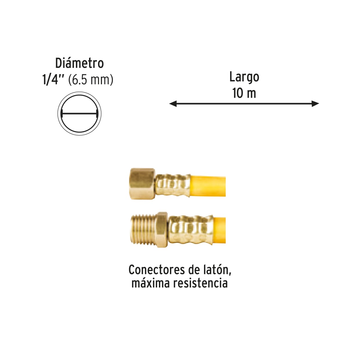 Manguera de pvc para compresora 10 m x 1/4' Pretul2