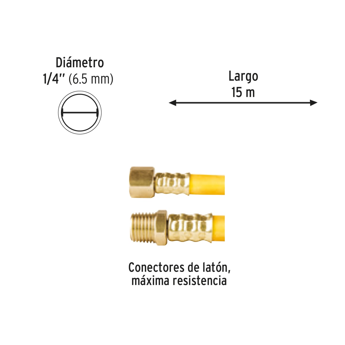 Manguera de pvc para compresora 15 m x 1/4' Pretul2