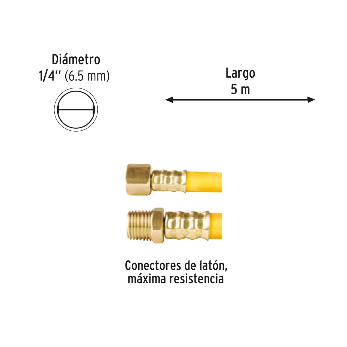 Manguera de pvc para compresora 5 m x 1/4' Pretul2