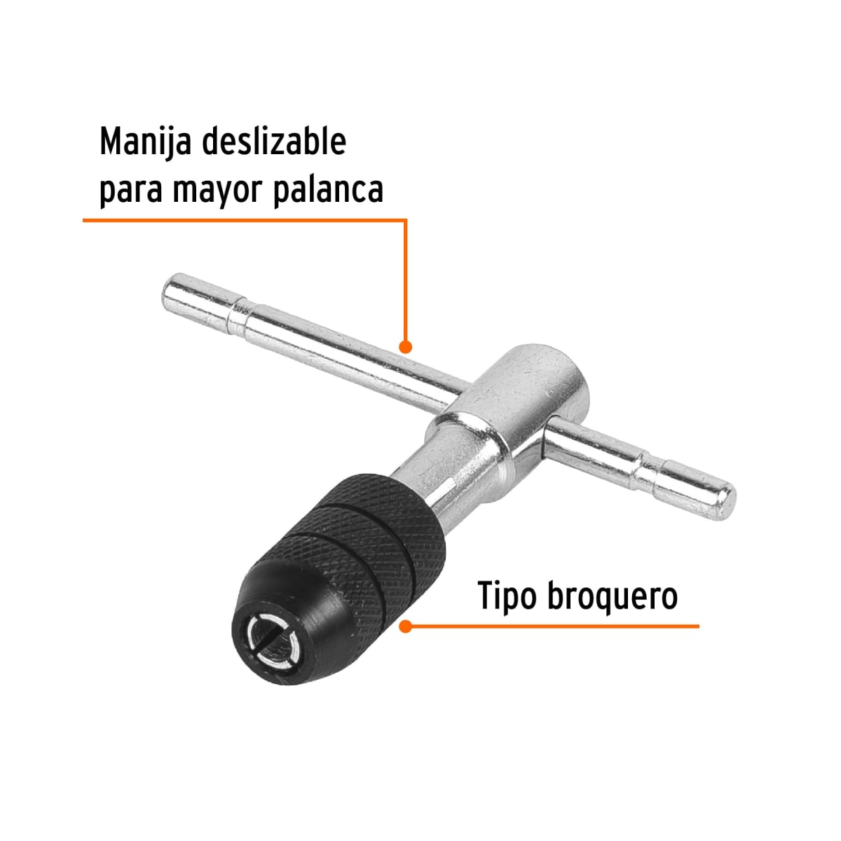 Portamachos tipo ´´T´´ para macho 1/4´´, Truper2