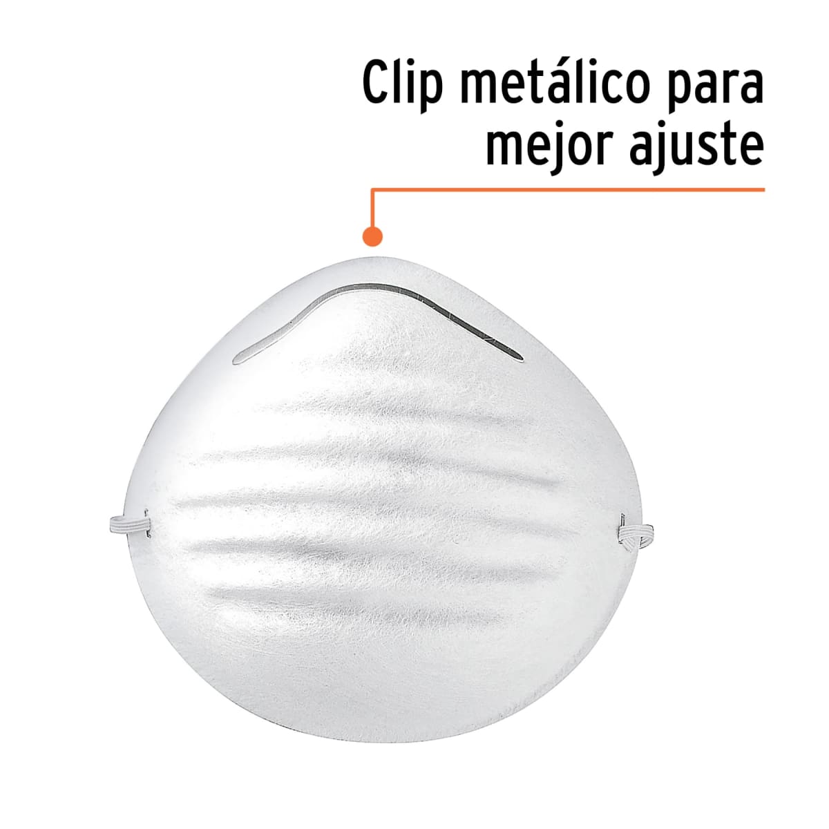 Mascarilla tipo concha por pieza en caja de 50 pz, Truper2