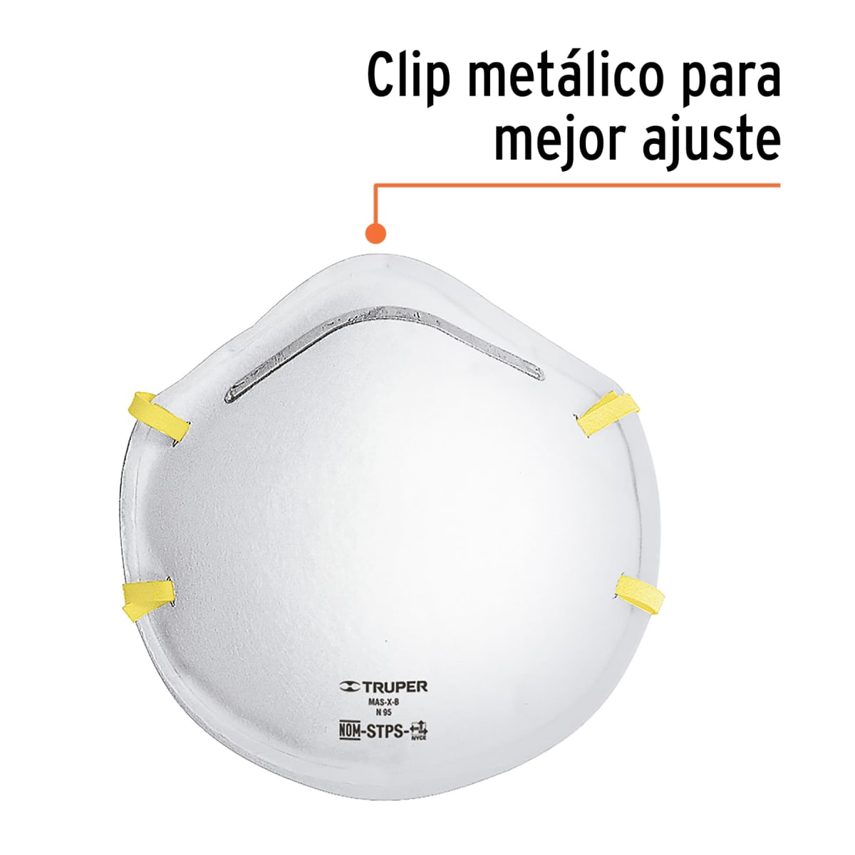 Blíster con 2 respiradores N95 para polvos y partículas Truper2