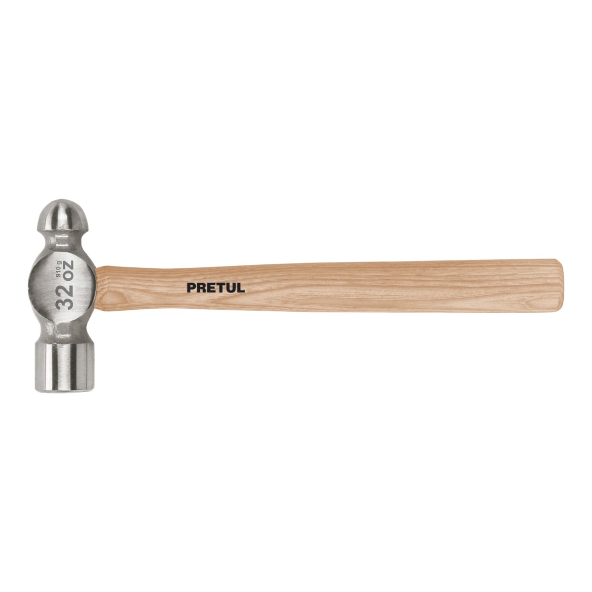 Martillo pulido de bola 32 oz mango madera Pretul1