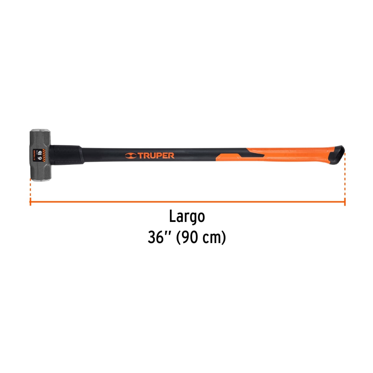 Comba octagonal 6 lb. mango fibra de vidrio 36'' Truper3