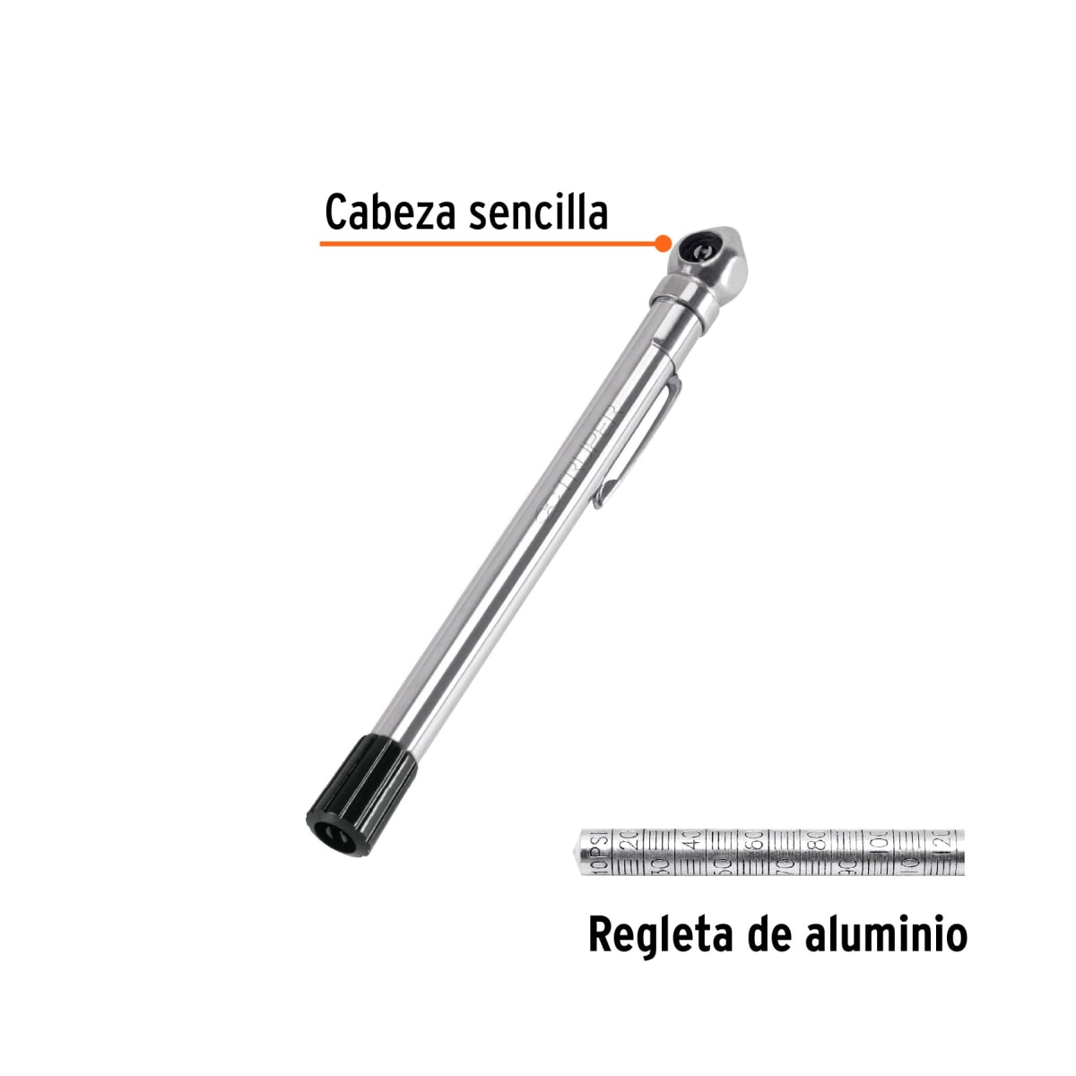 Medidor de presión 120 psi cabeza sencilla, Truper2