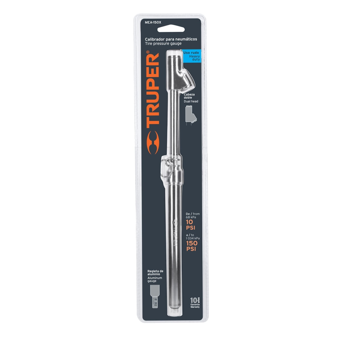 Medidor de presion 150 Psi doble cabeza Truper4