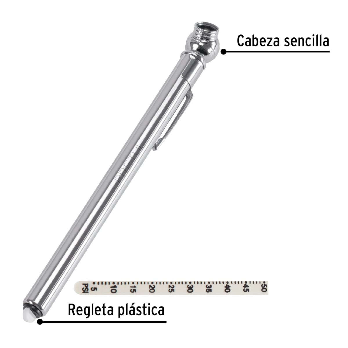 Medidor de presión 50 psi, cabeza sencilla, Pretul2