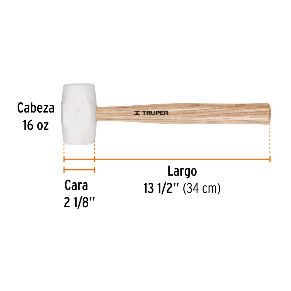Martillo de goma 16 oz. truper3