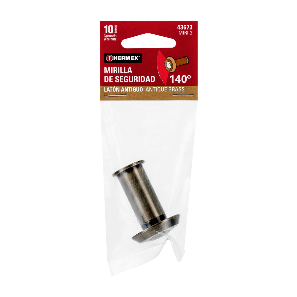 Mirilla de seguridad acabado latón antiguo hermex 436734