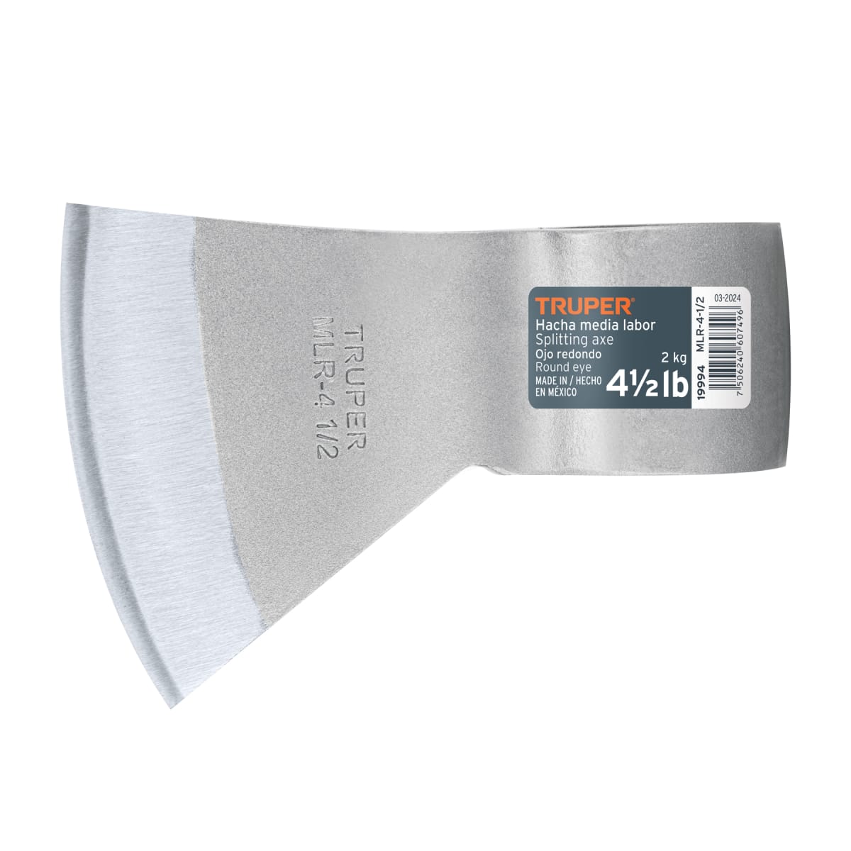 Hacha media labor ojo redondo 4-1/2 lb sin mango, Truper1