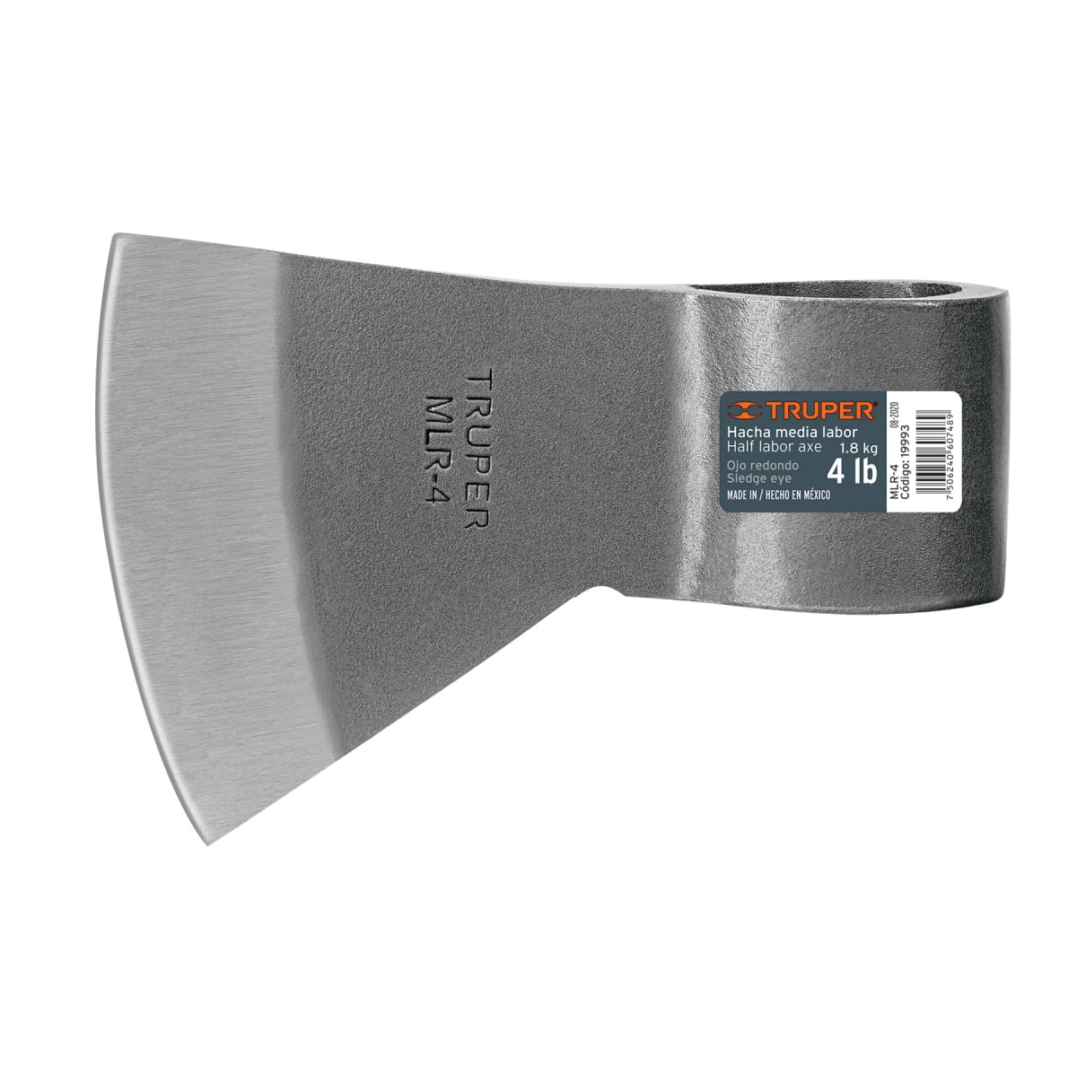 Hacha media labor ojo redondo 4 lb sin mango, Truper1