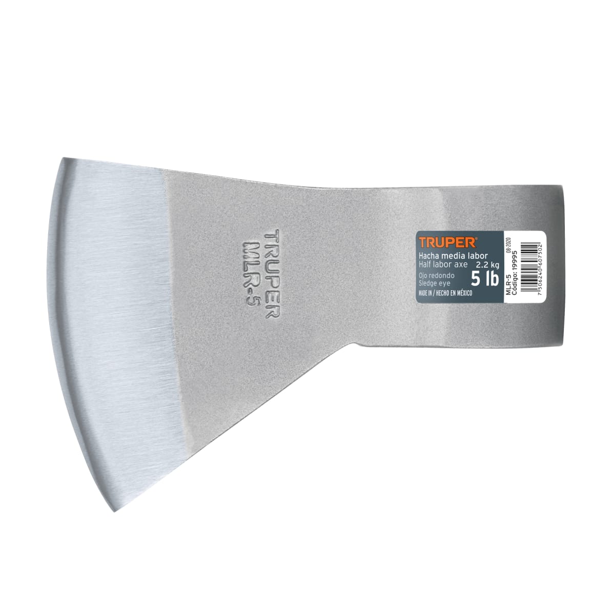 Hacha media labor ojo redondo 5 lb sin mango, Truper1