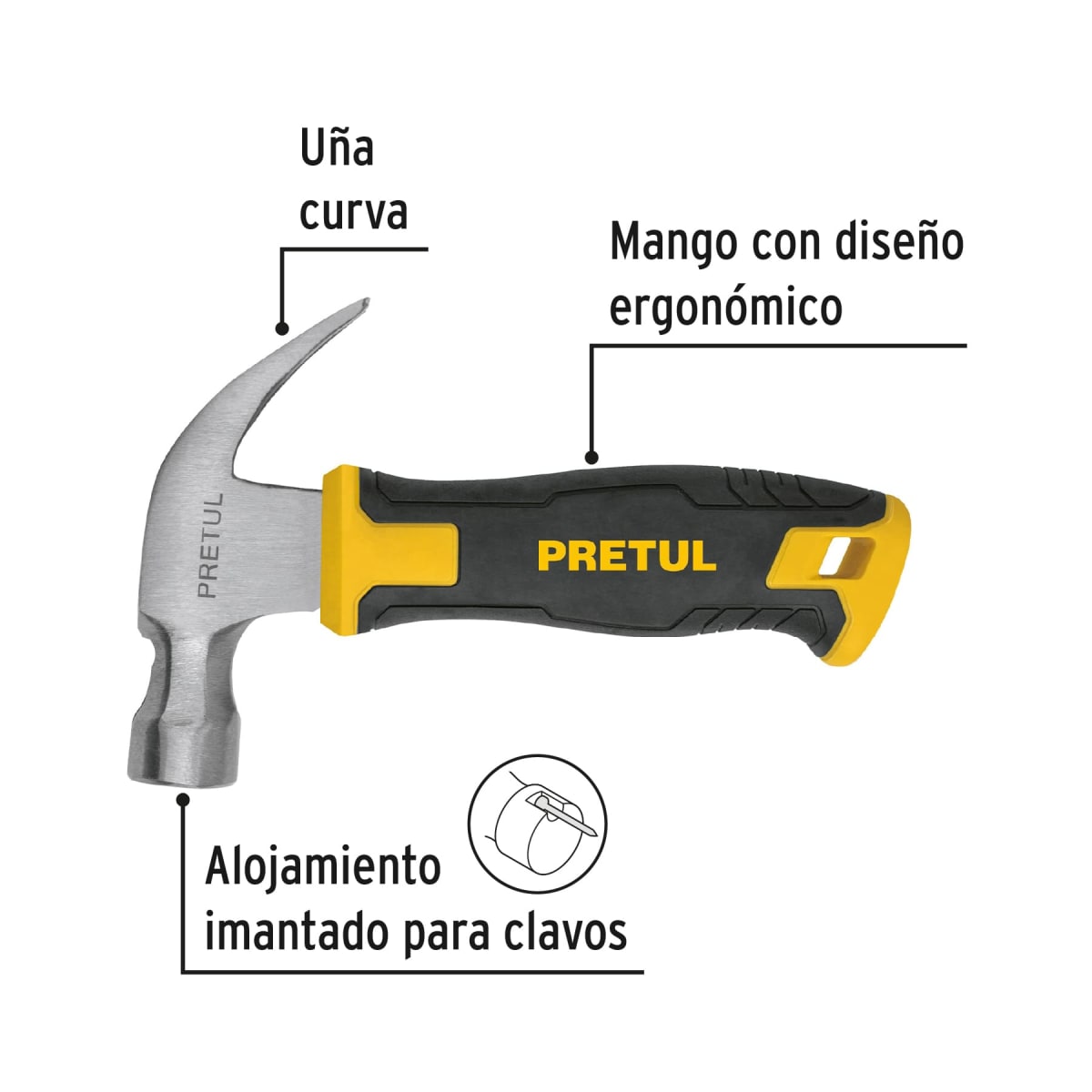 Martillo 10 oz mango comfort grip Pretul2