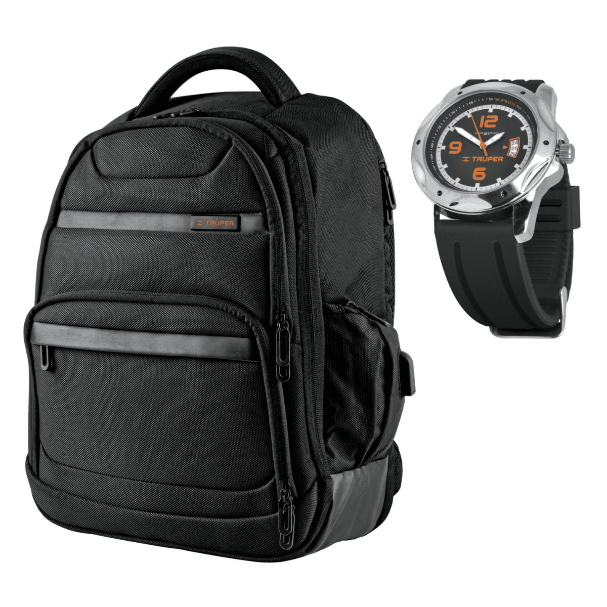 Mochila porta laptop + reloj cuarzo1