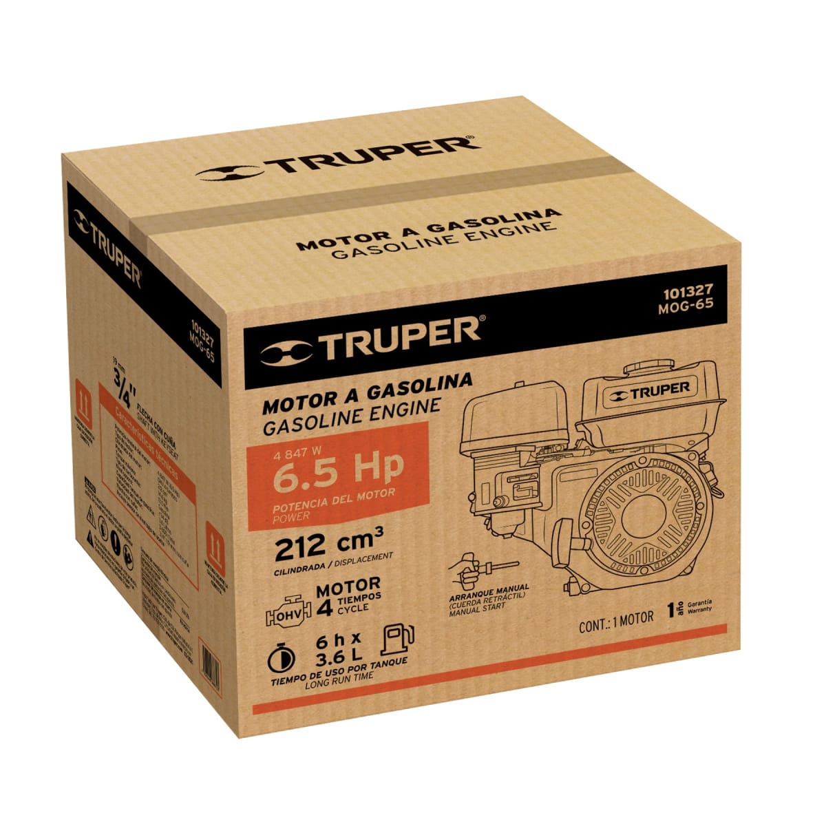 Motor a gasolina 6.5 HP Truper8