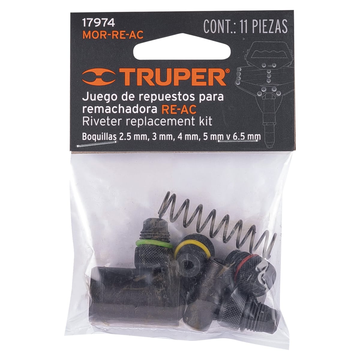 Kit de refacciones y mordazas para remachadora RE-AC, Truper3