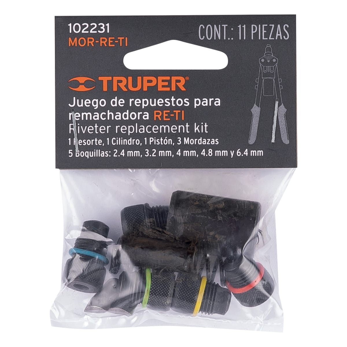 Kit de refacciones y mordazas para remachadora RE-TI, Truper3