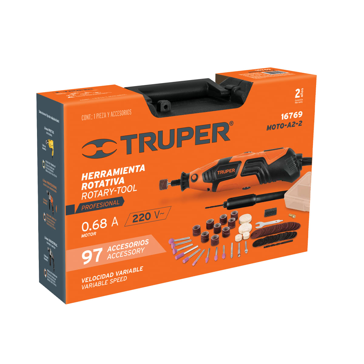 Mini rectificadora profesional 150 W Truper7