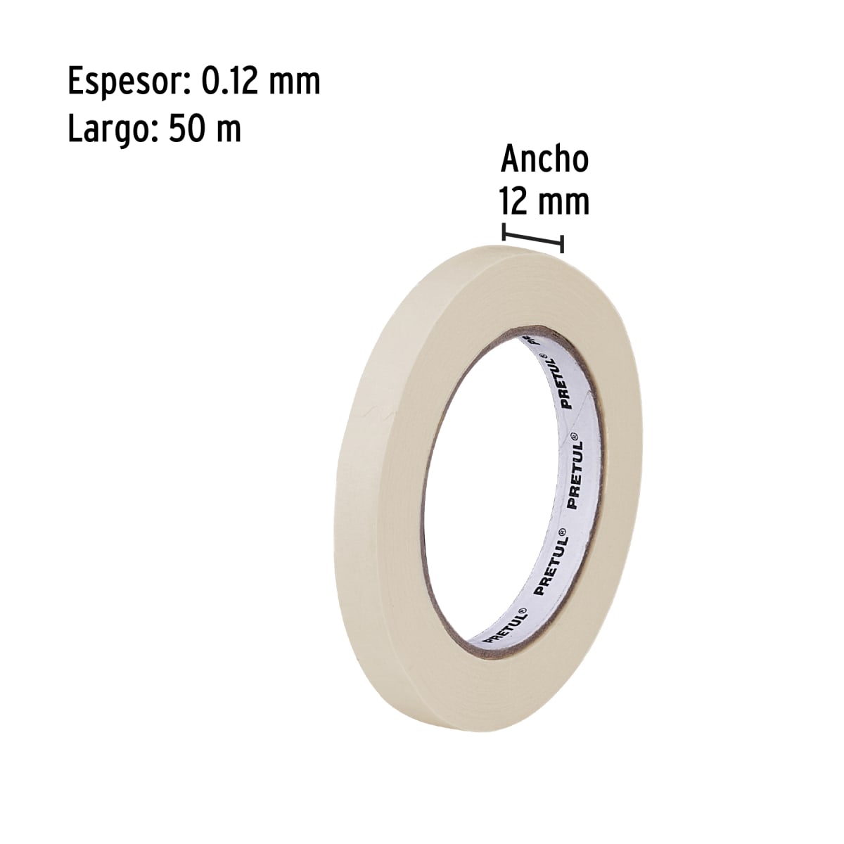 Cinta masking tape de 1/2