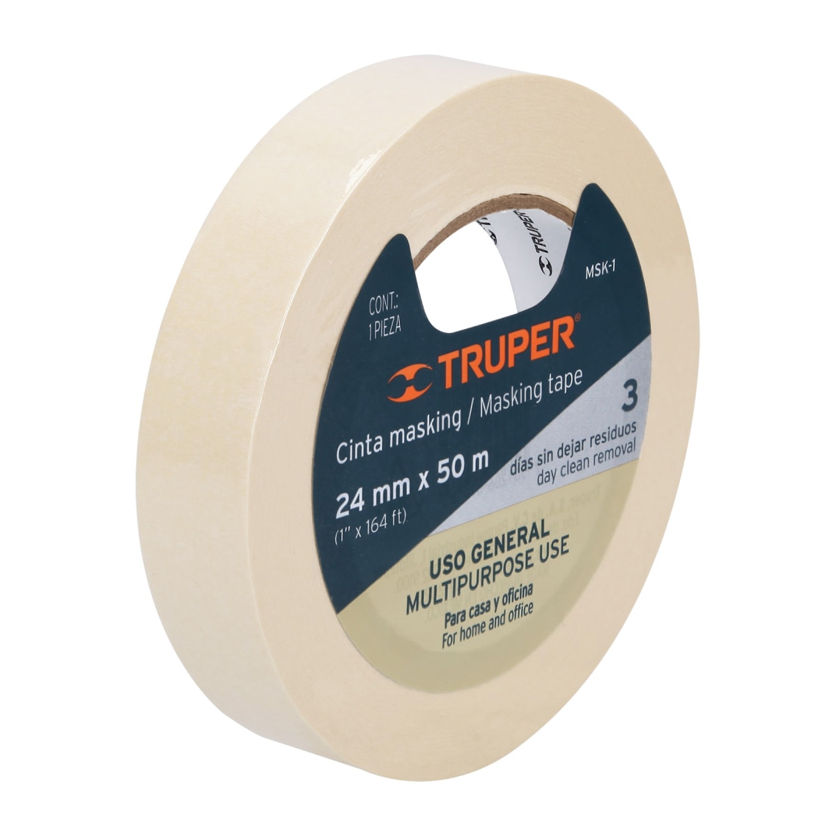 Cinta masking tape de 1'' x 50 m. truper2