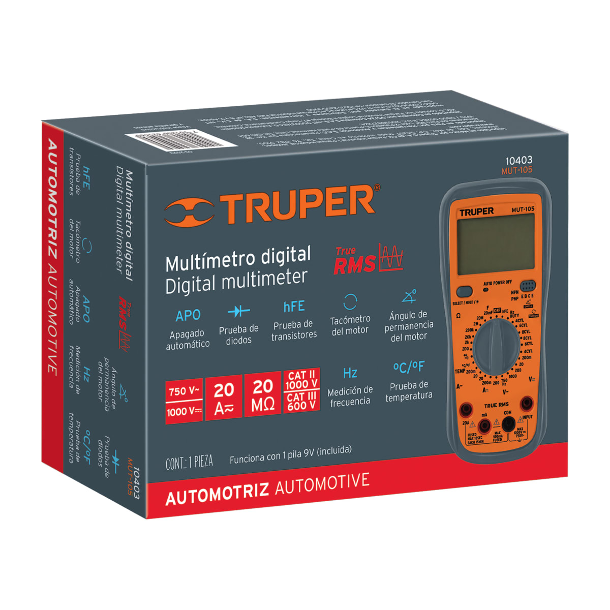 Multímetro digital profesional automotriz Truper6