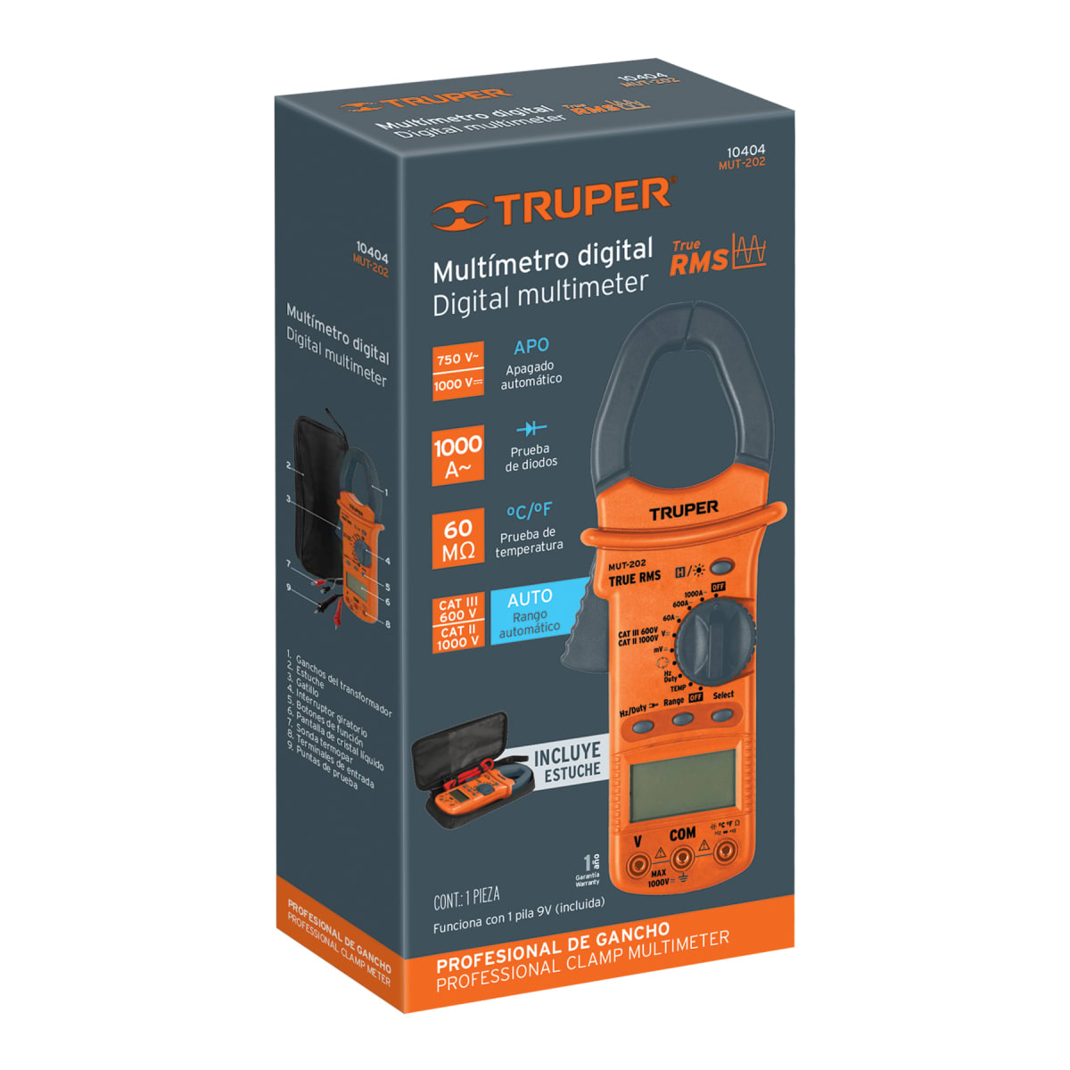 Pinza amperimétrica industrial Truper + piloto5