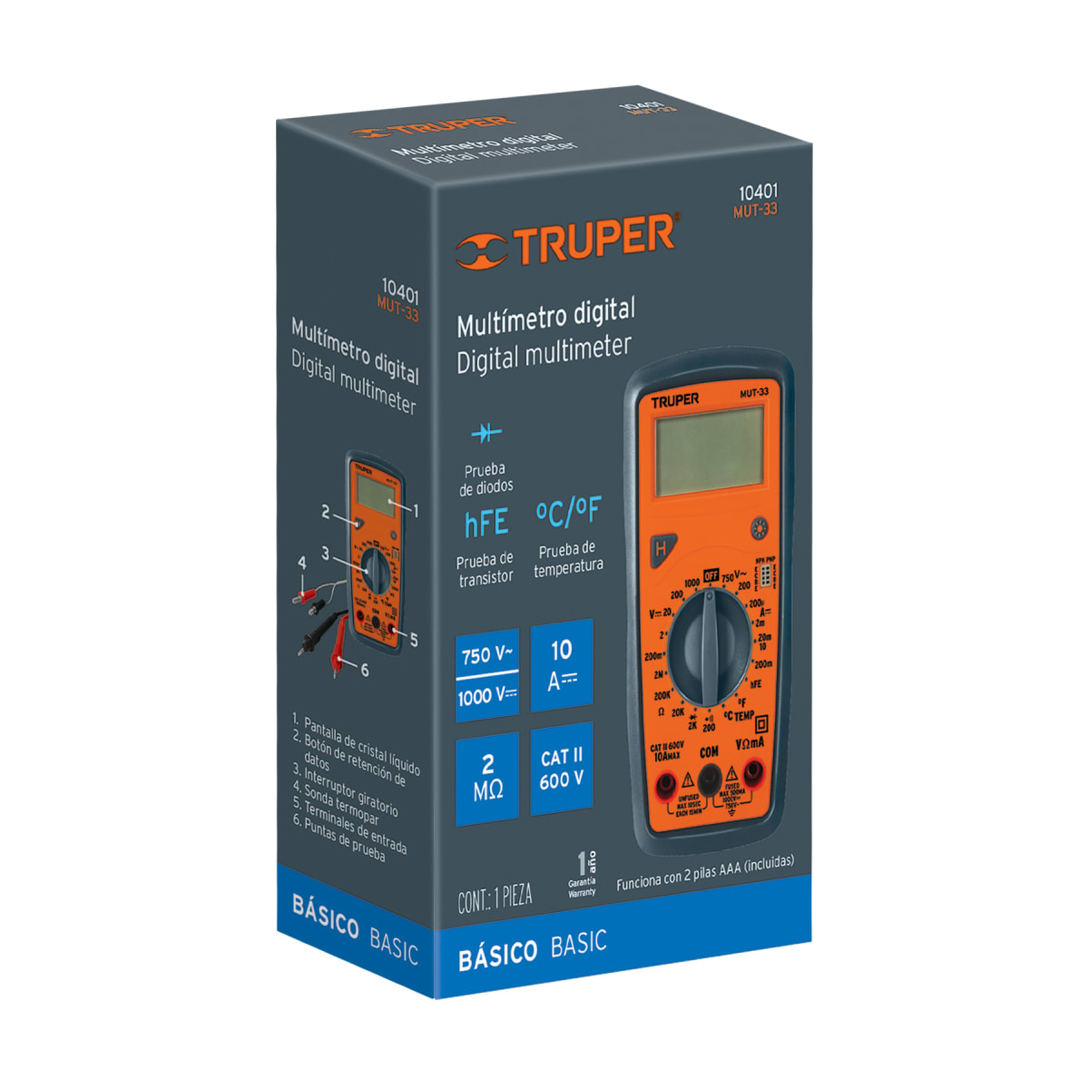 Multímetro digital junior Truper6