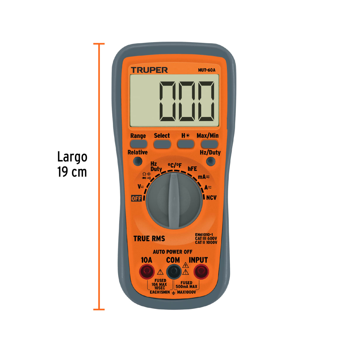 Multitéster profesional con rms verdadero y auto rango deluxe Truper3