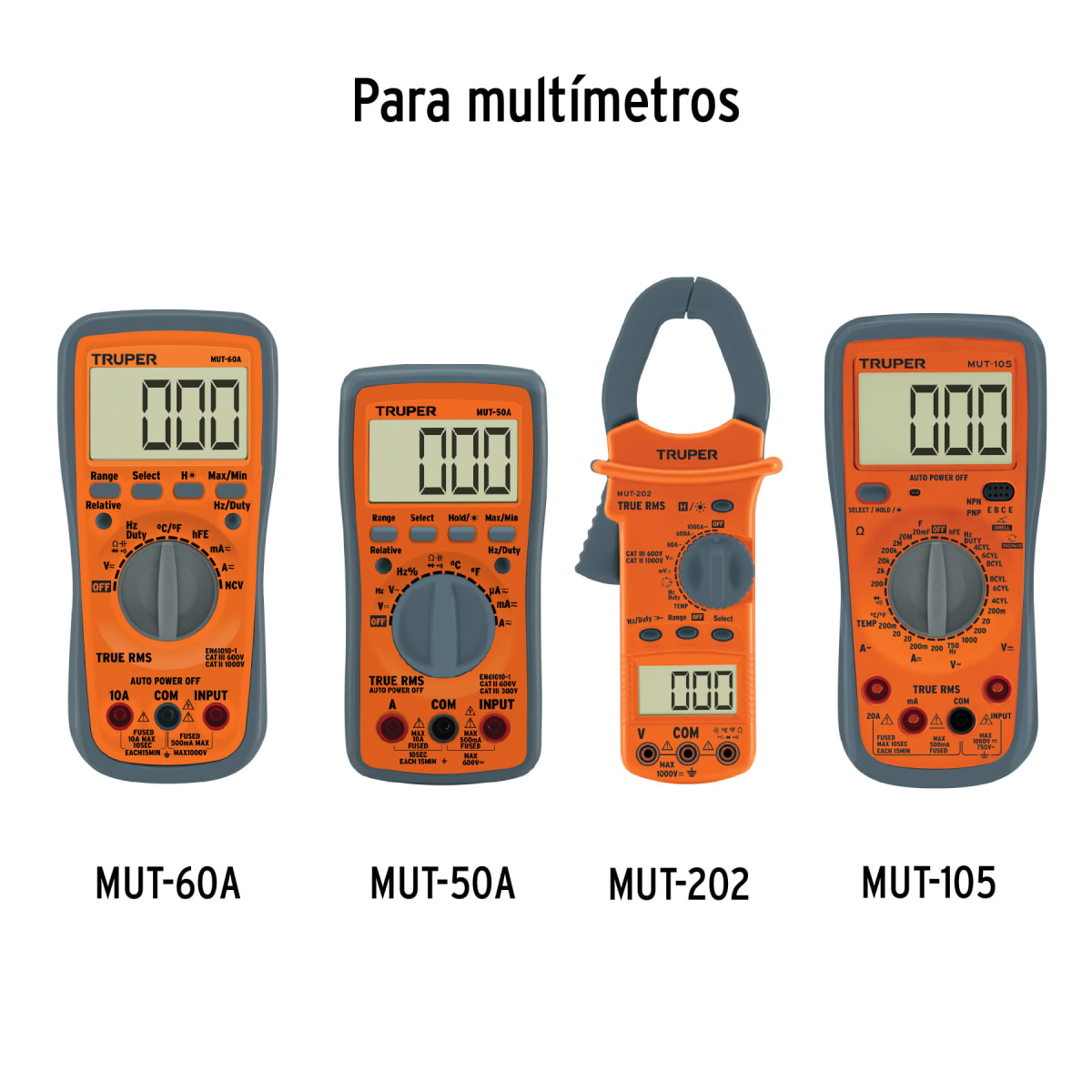 Juego de cables de prueba para multímetro, Truper4