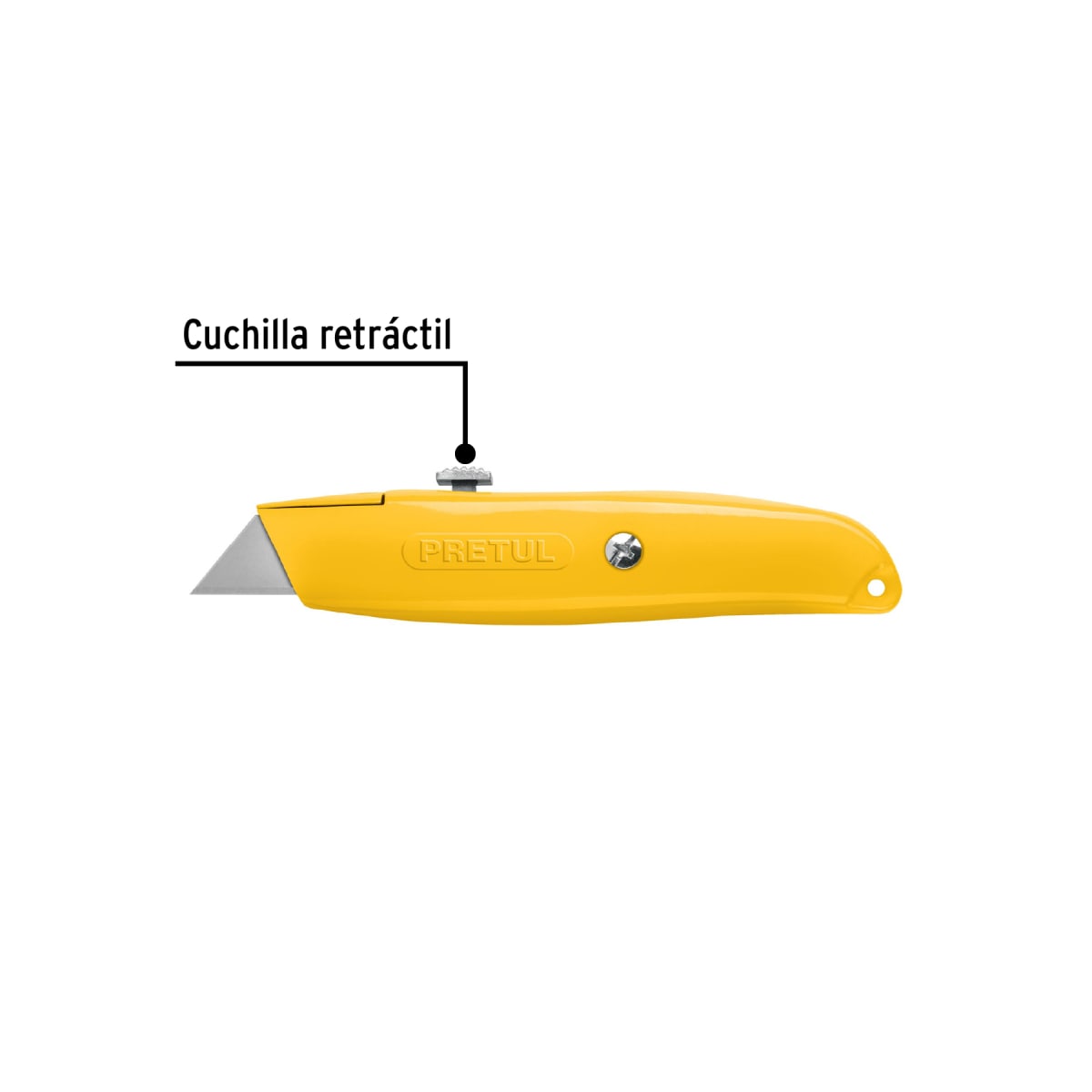 Navaja retráctil 6'' cuerpo de aluminio Pretul2