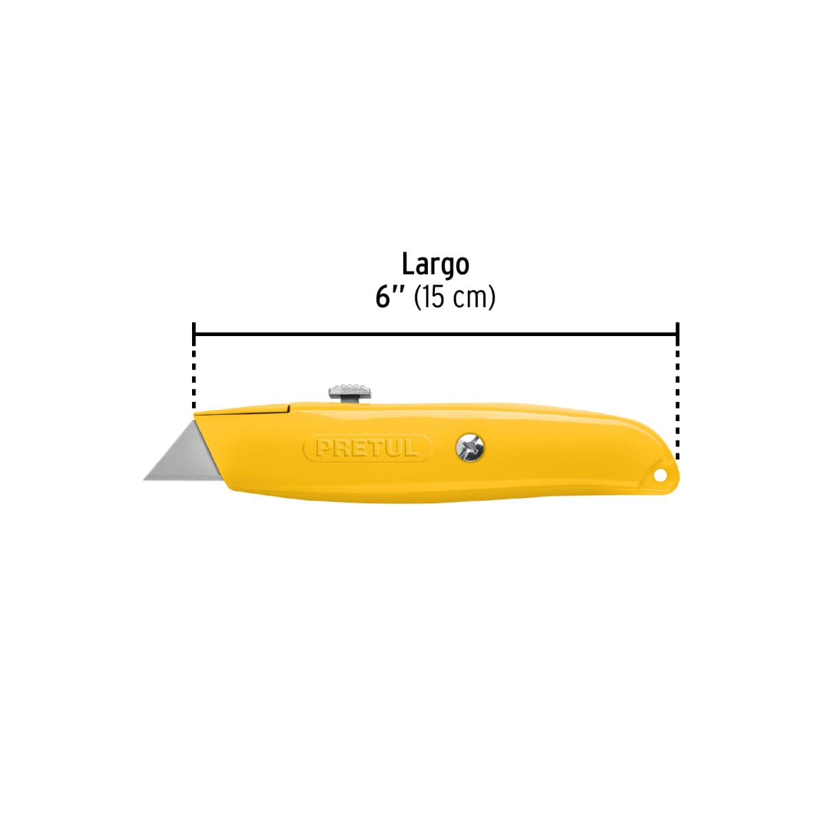 Navaja retráctil 6'' cuerpo de aluminio Pretul3