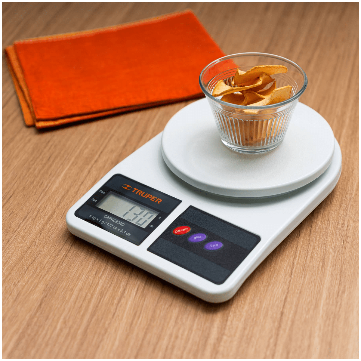 Balanza para cocina de plastico 5kg y balanza de bolsillo 500g truper6